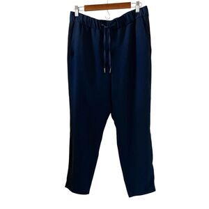 Lululemon On The Fly Woven Track Stripe Pants In True Navy/Black Size 10